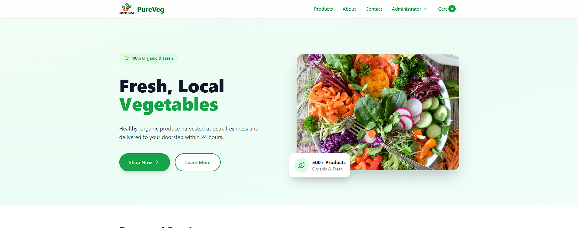PureVeg – Custom Vegetable Delivery Software - Image 2